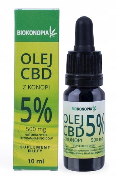 Olejek konopny CBD 5 % Biokonopia 10 ml